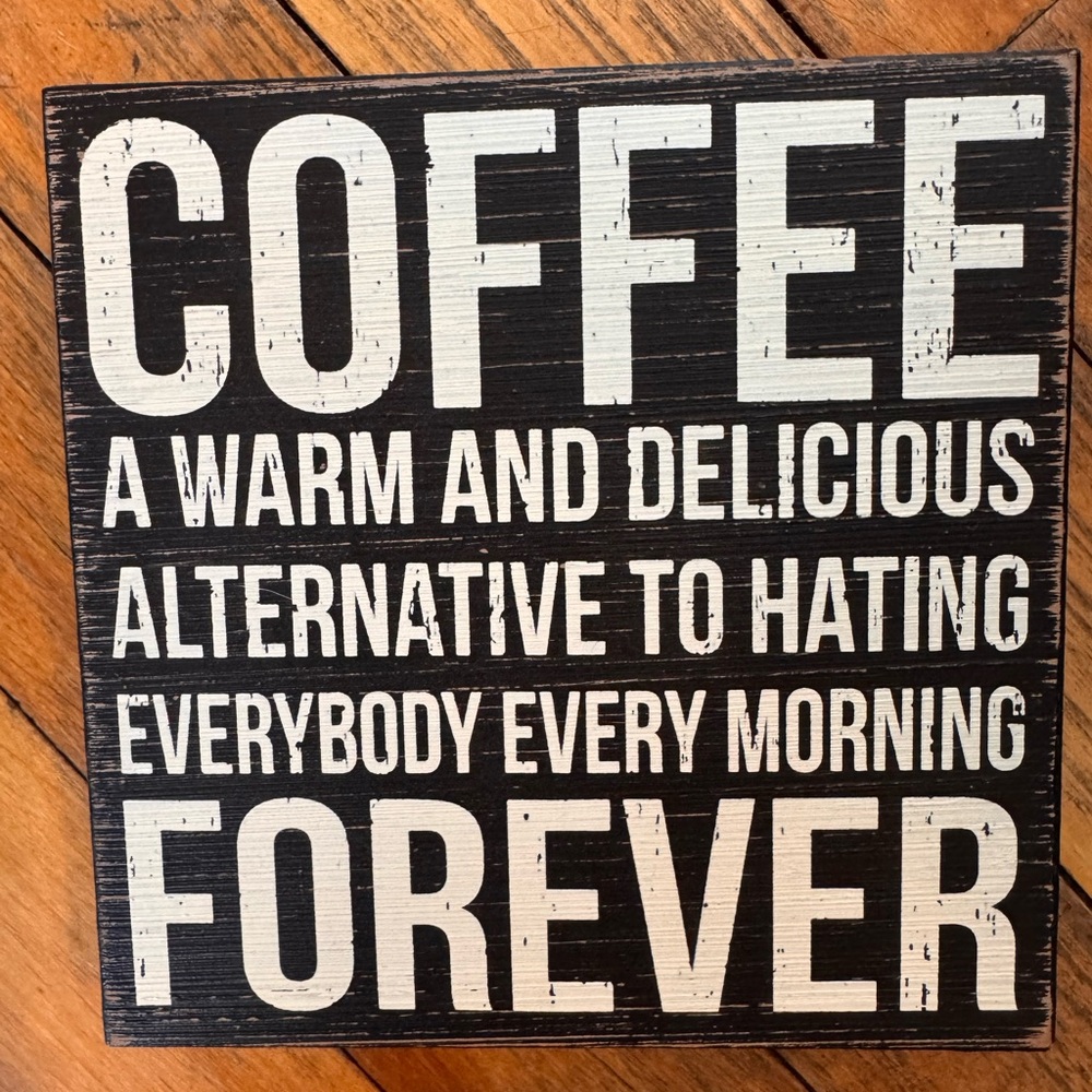 Black and White Coffee Sign
